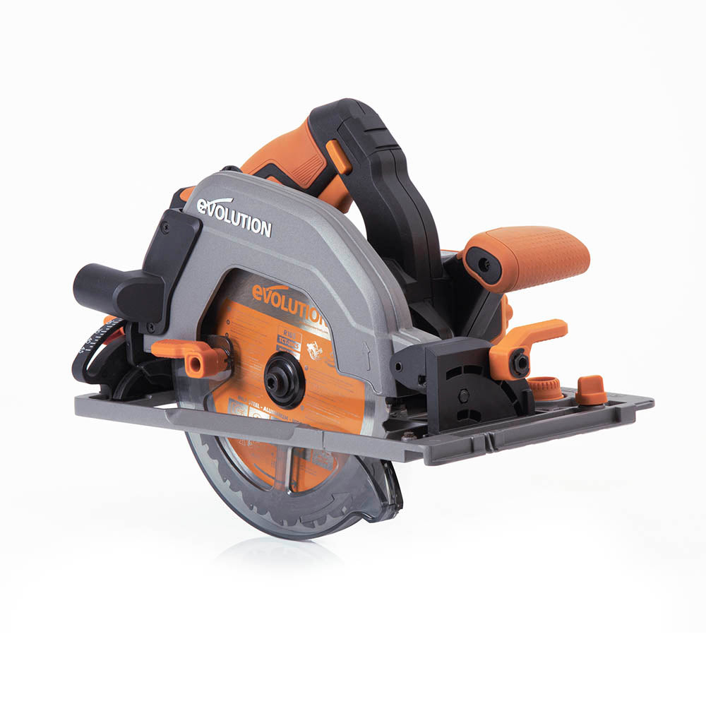 Evolution Cordless R185CCSX-Li 7-1/4 Track Compatible Circular Saw Brushless 20V Li-Ion EXT Inc Multi-Material Blade