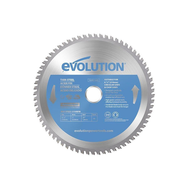 Evolution T210TCT-68CS | 8-1/4 in. | 68T | 1 in. Arbor | Thin Steel and Ferrous Metal TCT Blade