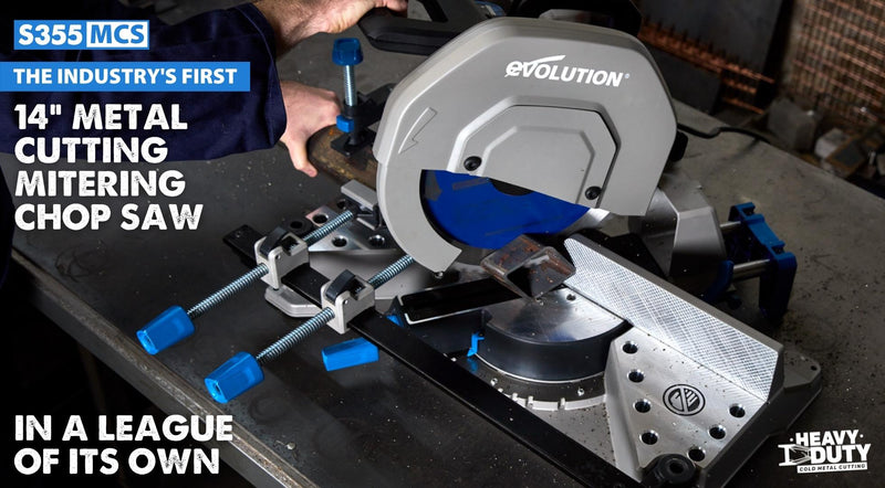 Introducing the new Mitering Chop Saw: S355MCS — Evolution Power Tools USA