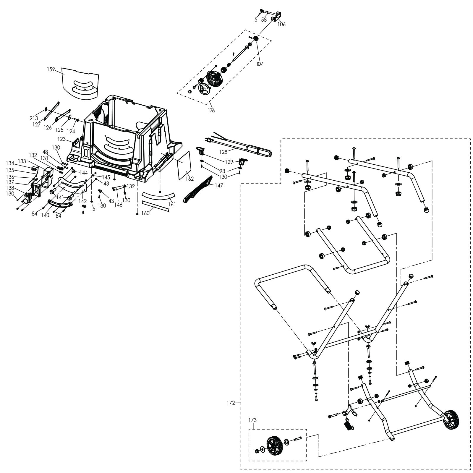 Evolution RAGE5-S Table Saw Spare Parts (Base and Legs Sections ...