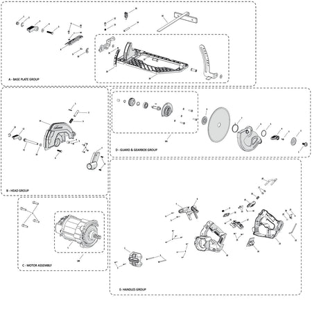Evolution R185CCS-Li Circular Saw Spare Parts