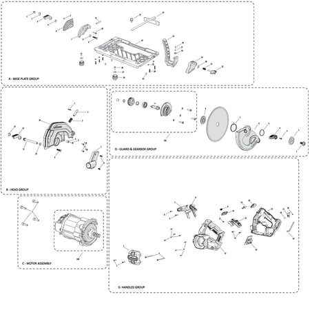 Evolution R185CCSX-Li Circular Saw Spare Parts