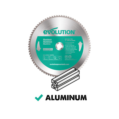 Evolution 14BLADEAL: 14 in. 80T, 1 in. Arbor, Tungsten Carbide Tipped ...