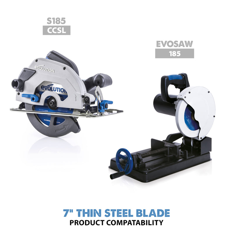 Evolution 7 in. 68T, 20mm Arbor, Tungsten Carbide Tipped Thin Steel and Ferrous Metal Cutting Blade