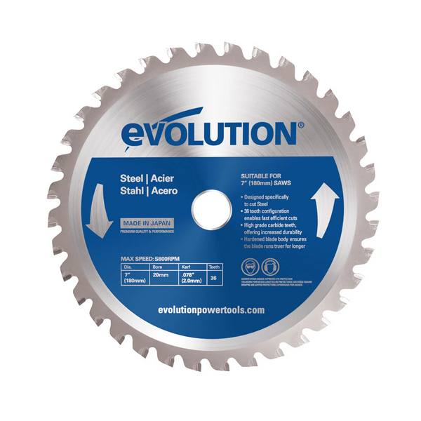Evolution 180BLADEST: 7 in. 36T, 25/32 in. Arbor, Tungsten Carbide
