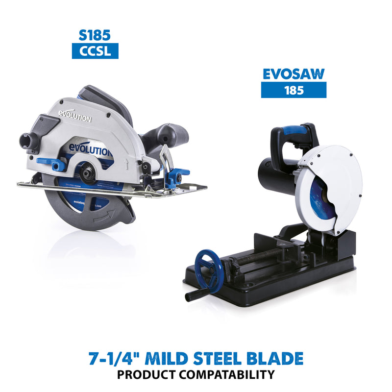 Evolution 7-1/4 in. 40T, 20mm Arbor, Tungsten Carbide Tipped Mild Steel and Ferrous Metal Cutting Blade