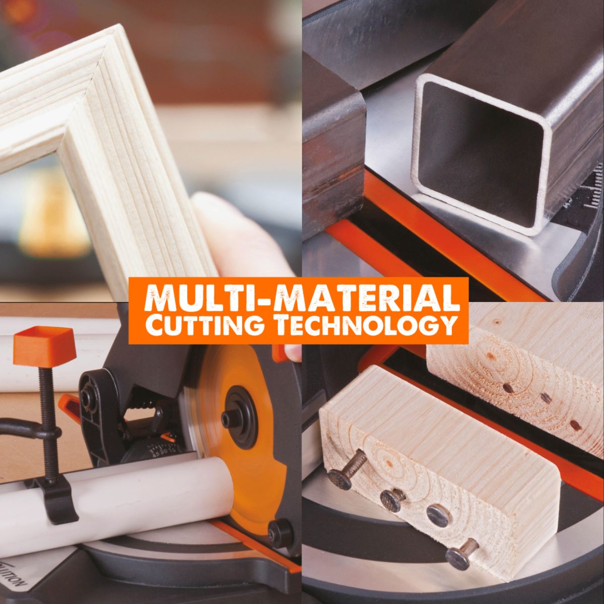 Evolution R210CMS: Compound Miter Saw With 8-1/4 in. Multi-Material Cutting Blade