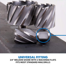 Evolution 12pc 2 in. Depth Annular HSS Mag Drill Cutter Set 7/16 To 1-1/8 in. With 3/4 in. Weldon Shank