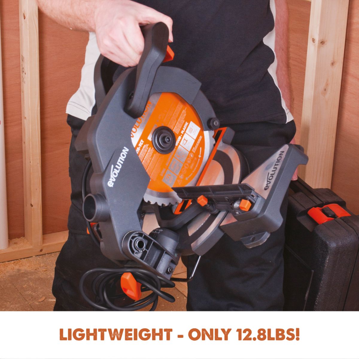 Evolution R210CMS: Compound Miter Saw With 8-1/4 in. Multi-Material Cutting Blade