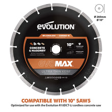 Evolution EVOMAX 10 In. Cordless Specific, Premium Diamond Ultra Thin kerf Blade