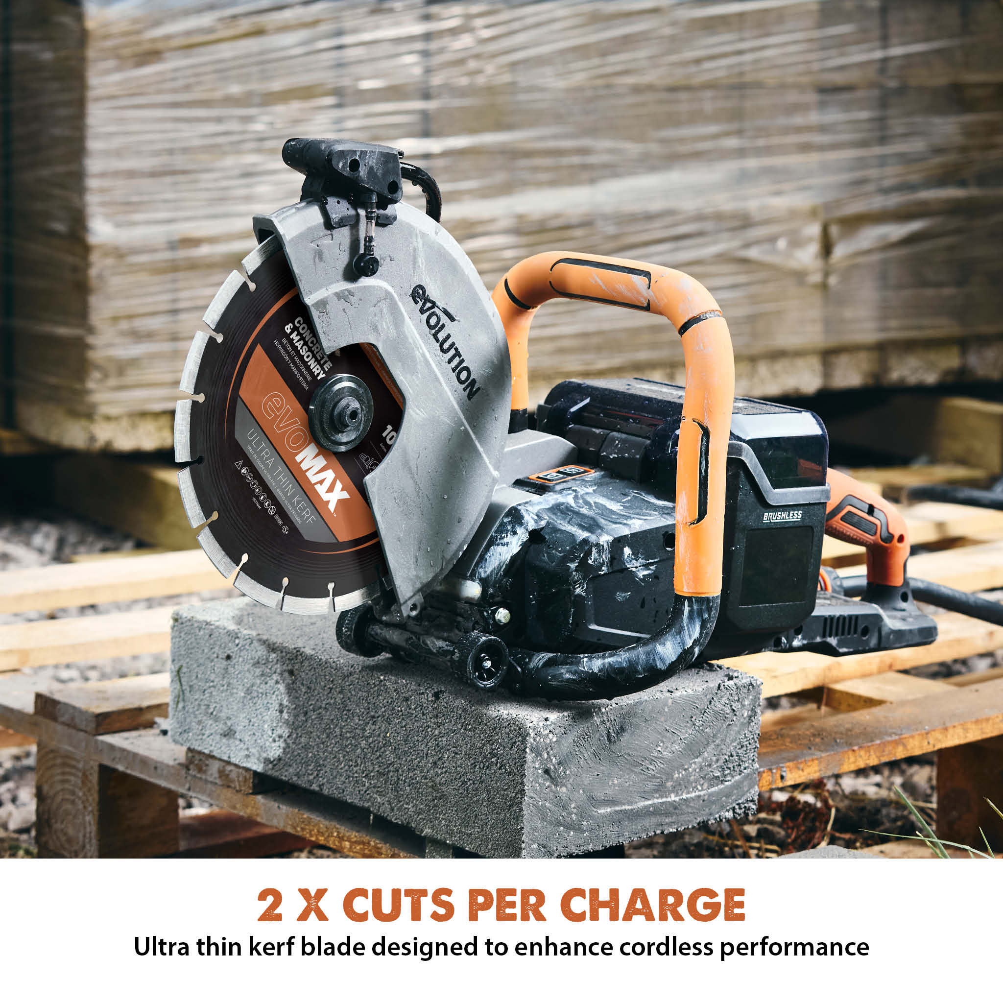 Evolution EVOMAX 10 In. Cordless Specific, Premium Diamond Ultra Thin kerf Blade