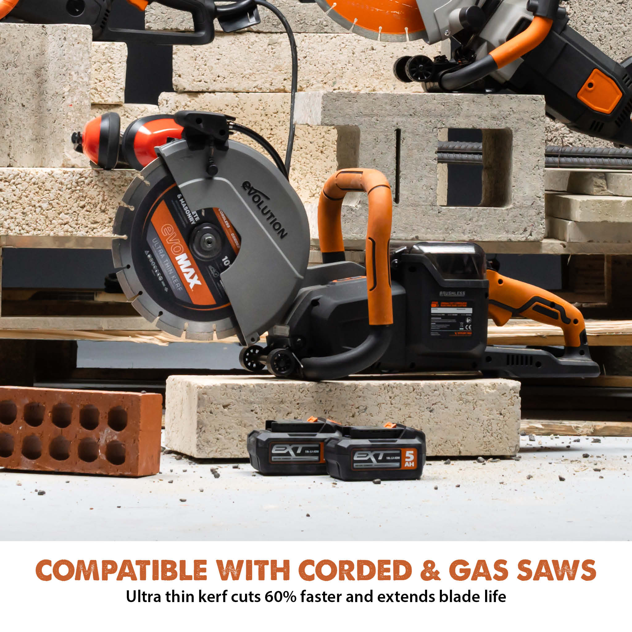 Evolution EVOMAX 10 In. Cordless Specific, Premium Diamond Ultra Thin kerf Blade