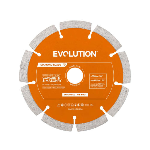 Evolution EWPD350SEG-CS2 | 35,5 cm | Eje de 2,5 cm | Alta concentración de diamante | Disco de diamante segmentado de primera calidad