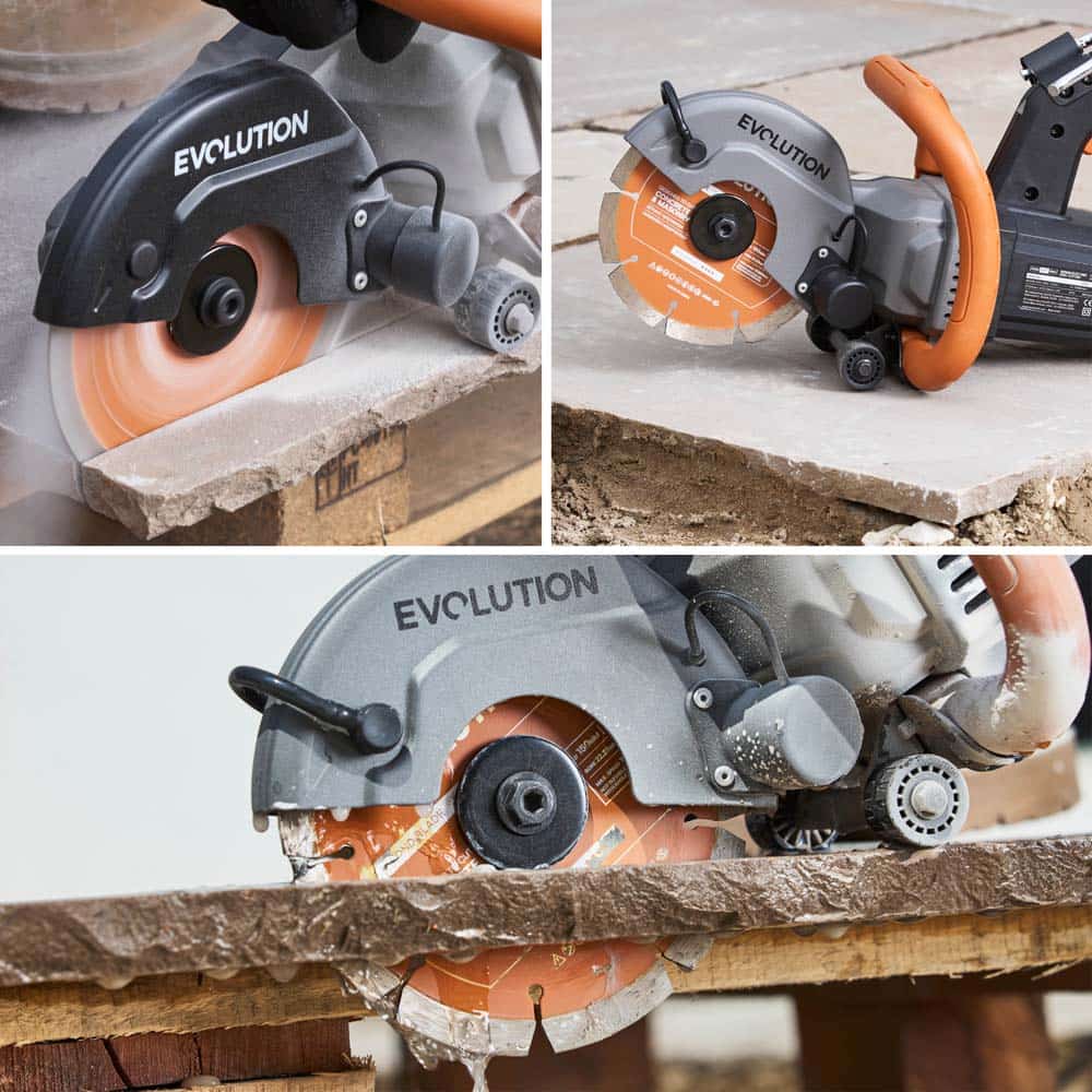Evolution EWPD350SEG-CS2 | 35,5 cm | Eje de 2,5 cm | Alta concentración de diamante | Disco de diamante segmentado de primera calidad