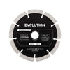 Evolution EWPD350SEG-CS2 | 35,5 cm | Eje de 2,5 cm | Alta concentración de diamante | Disco de diamante segmentado de primera calidad