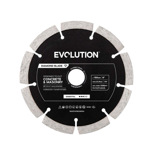 Evolution EWPD350SEG-CS2 | 35,5 cm | Eje de 2,5 cm | Alta concentración de diamante | Disco de diamante segmentado de primera calidad