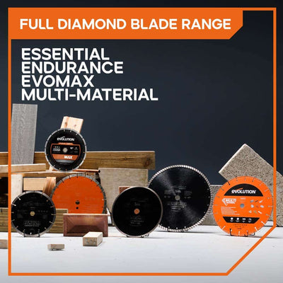 Evolution EWPD350SEG-CS2 | 35,5 cm | Eje de 2,5 cm | Alta concentración de diamante | Disco de diamante segmentado de primera calidad