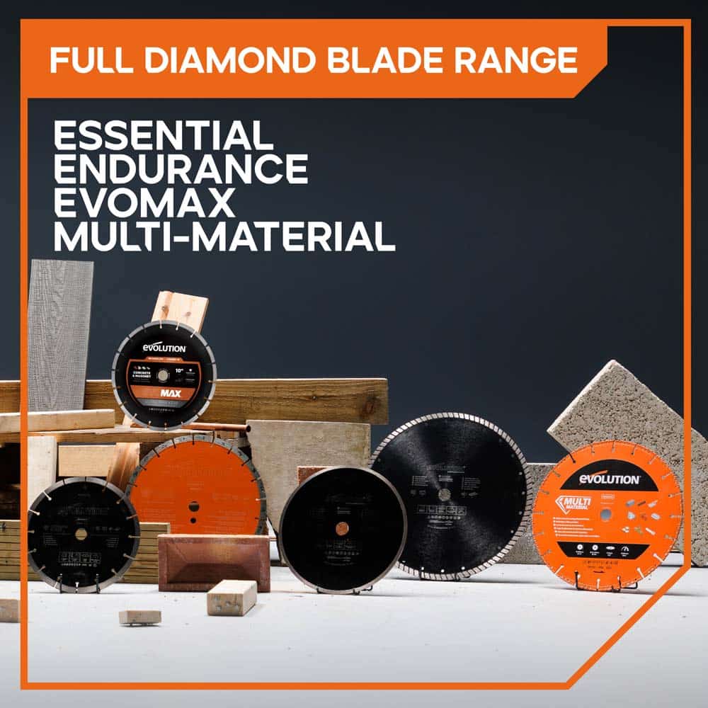 Evolution EWPD350SEG-CS2 | 35,5 cm | Eje de 2,5 cm | Alta concentración de diamante | Disco de diamante segmentado de primera calidad