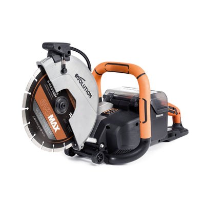 Evolution Cordless R10DCT-Li | 10 In. | Concrete Saw | Automatic Water-Fed Dust Suppression | Premium Thin Kerf Diamond Blade Included