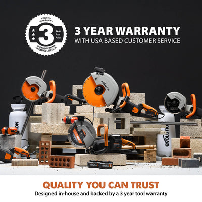 Evolution Cordless R10DCT-Li | 10 In. | Concrete Saw | Automatic Water-Fed Dust Suppression | Premium Thin Kerf Diamond Blade Included