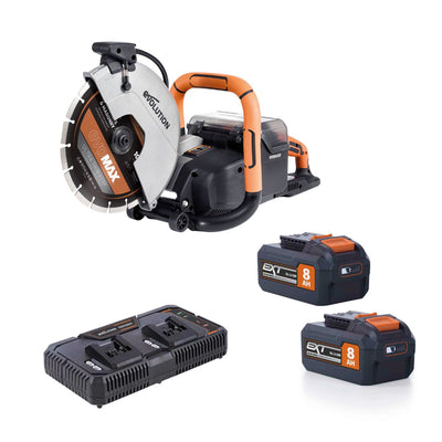 Evolution Cordless R10DCT-Li | 10 In. | Concrete Saw | Automatic Water-Fed Dust Suppression | Premium Thin Kerf Diamond Blade Included