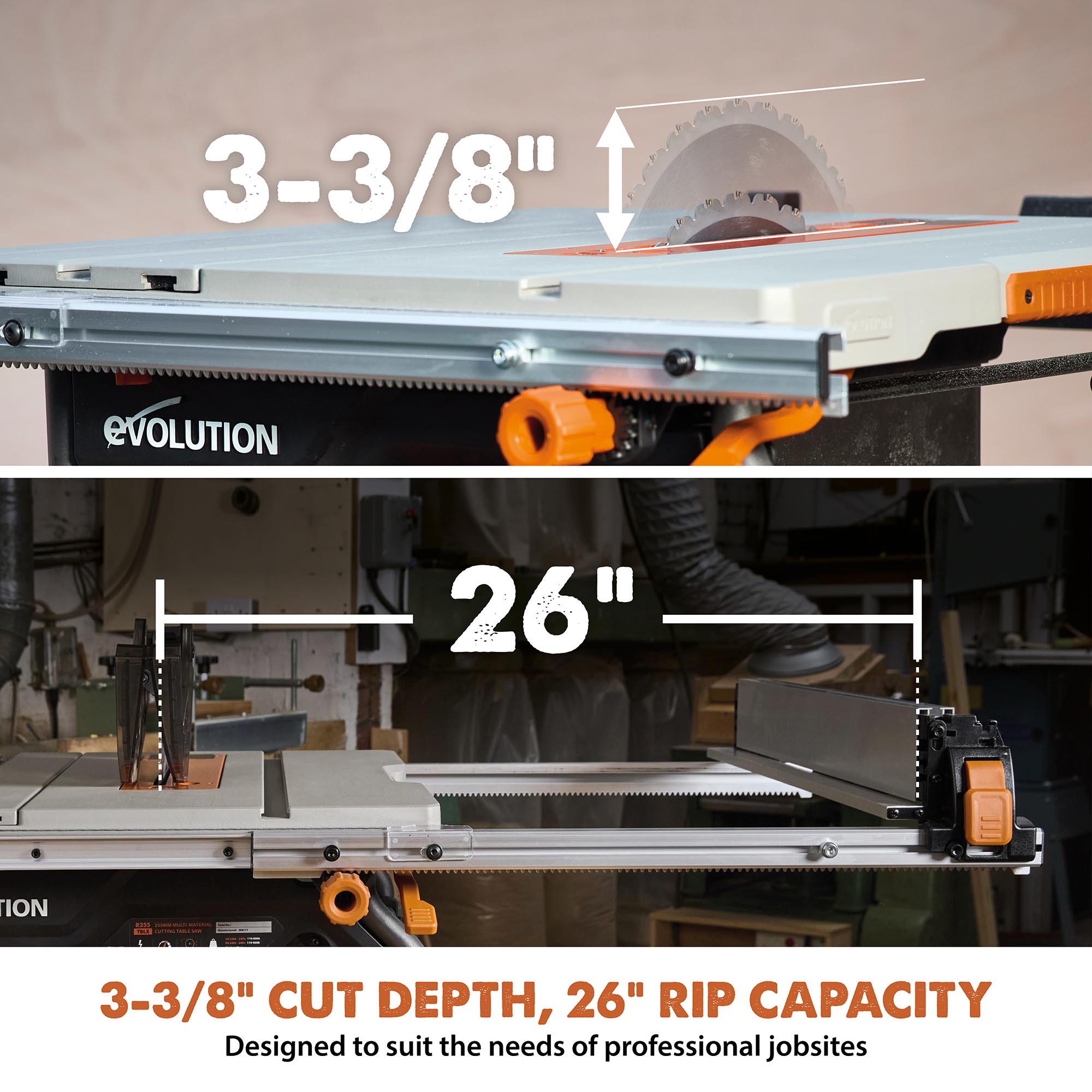 Evolution R10TS Multi-Material Table Saw | 10 in. Multi-Material Cutti ...