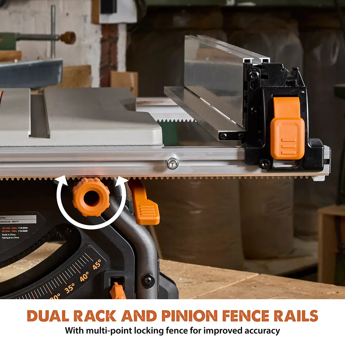 Evolution R10TS Multi-Material Table Saw | 10 in. Multi-Material Cutting Blade