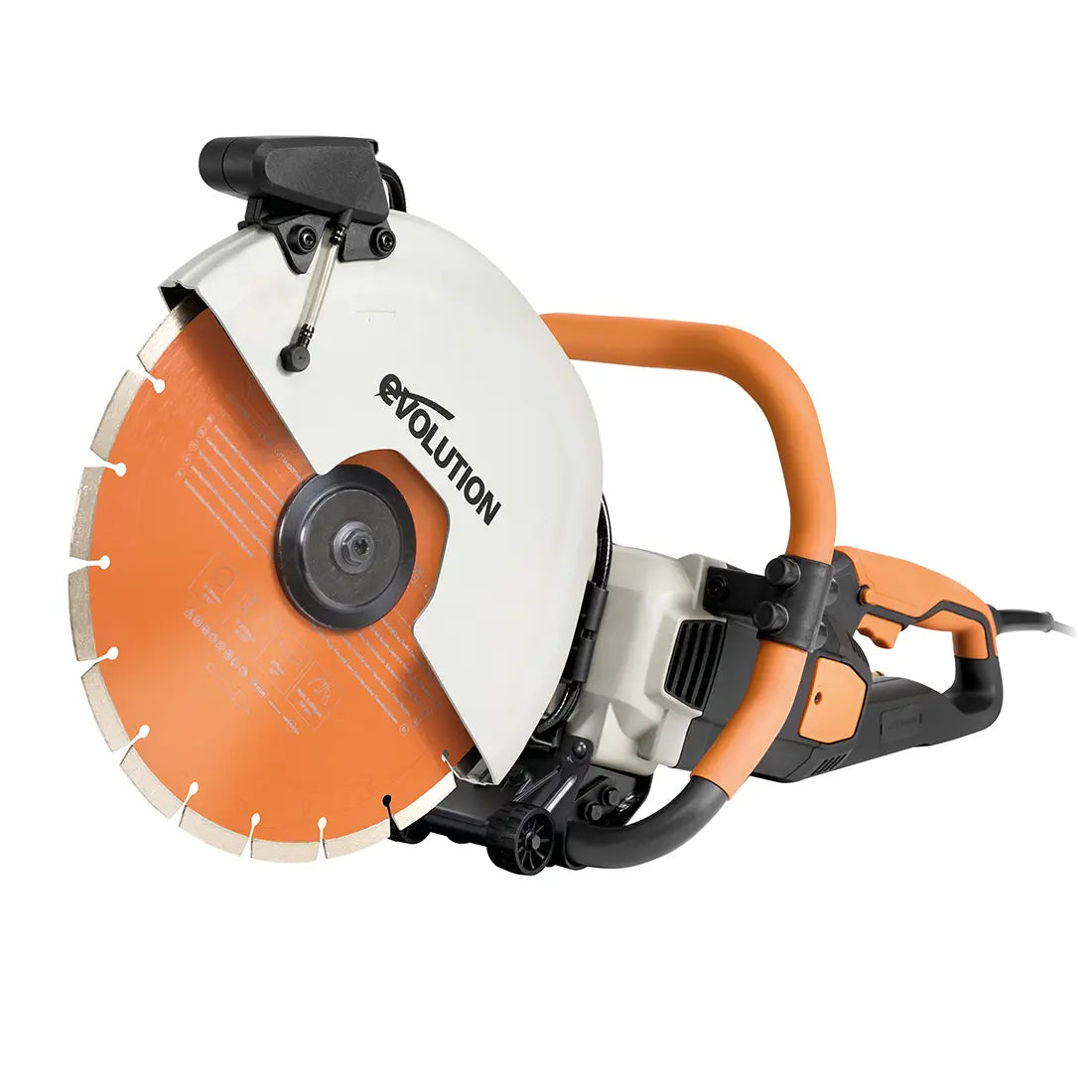 Evolution R14DCT | 14 in. | 20A Plug | Electric Concrete Saw | Water Fed Dust Suppression | Premium Diamond Blade Included