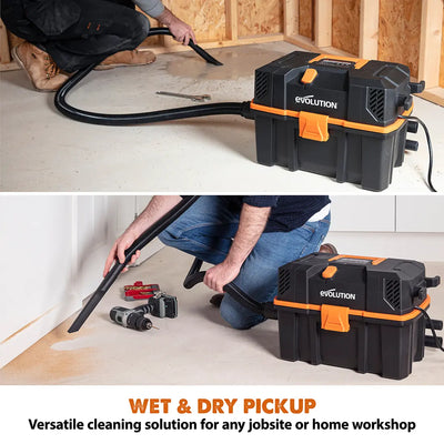 Evolution R15VAC 4-Gallon Wet & Dry Shop Vac With Accessories