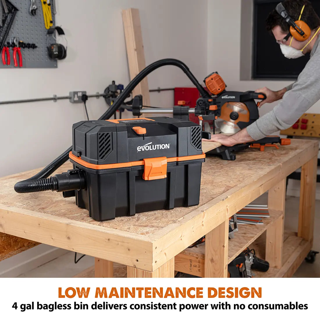 Evolution R15VAC 4-Gallon Wet & Dry Shop Vac With Accessories