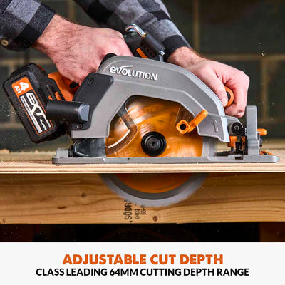 Evolution Cordless R185CCS-Li 7-1/4 Brushless 20V Circular Saw Li-Ion EXT Inc Multi-Material Blade