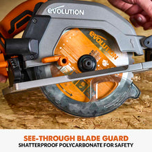 Evolution Cordless R185CCSX-Li 7-1/4 Track Compatible Circular Saw Brushless 20V Li-Ion EXT Inc Multi-Material Blade