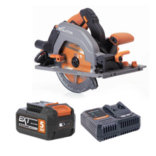 Evolution Cordless R185CCSX-Li 7-1/4 Track Compatible Circular Saw Brushless 20V Li-Ion EXT Inc Multi-Material Blade