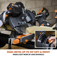 Evolution Cordless R255SMS-DB-Li: Dual Bevel Sliding Miter Saw With 10 in. Multi-Material Blade