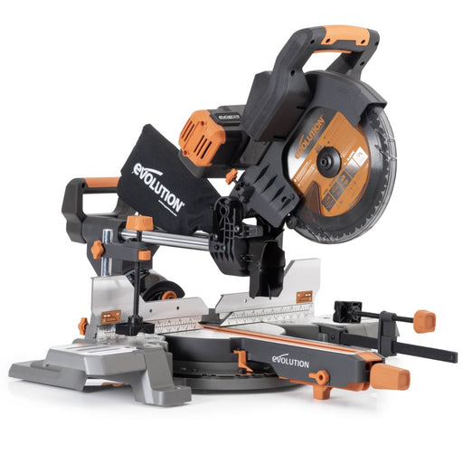 Evolution Cordless R255SMS-DB-Li: Dual Bevel Sliding Miter Saw With 10 in. Multi-Material Blade