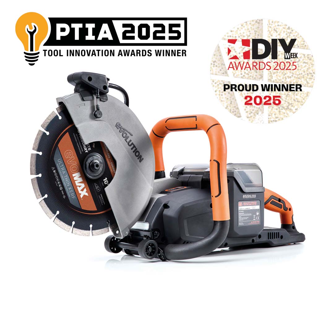 Evolution Cordless R10DCT-Li | 10 In. | Concrete Saw | Automatic Water-Fed Dust Suppression | Premium Thin Kerf Diamond Blade Included