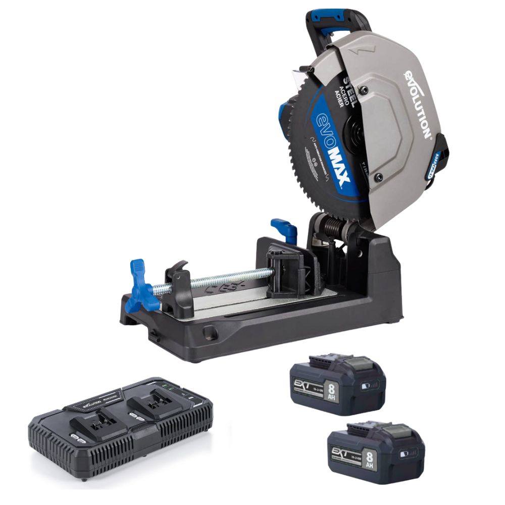 Evolution Cordless 14 in. Metal Cutting Chop Saw with 40V Brushless Motor & EVOMAX Blade | S14CPS-Li