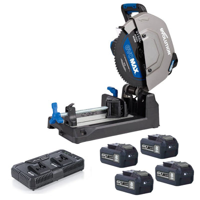 Evolution Cordless 14 in. Metal Cutting Chop Saw with 40V Brushless Motor & EVOMAX Blade | S14CPS-Li