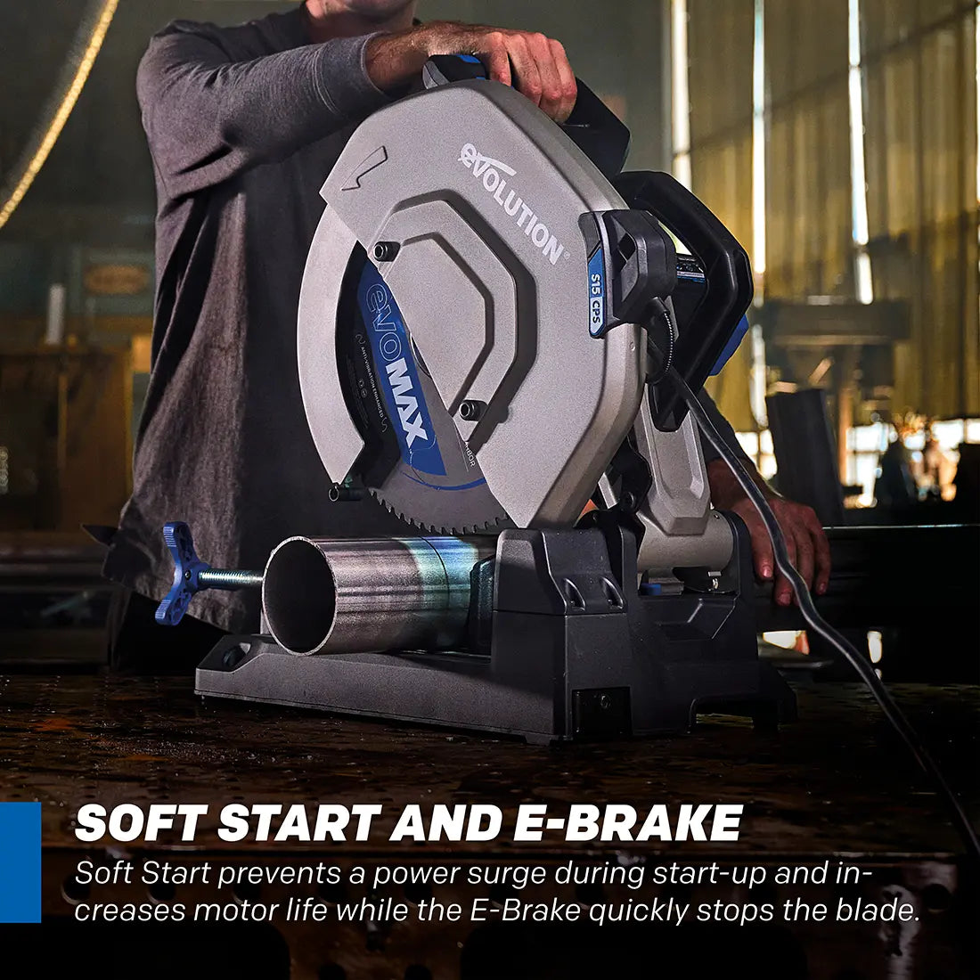 Evolution S15CPS: Metal Cutting Chop Saw With 14 In. EVOMAX14ST | 15 in. Blade Can Be Fitted