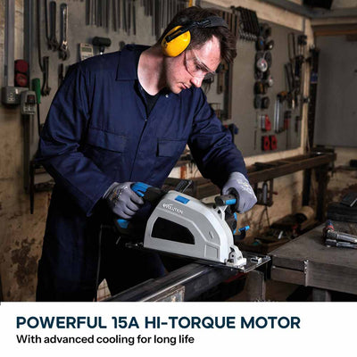 Evolution S210CCS: Metal Cutting Circular Saw with 8-1/4 in. Mild Steel Cutting Blade and Chip Collection