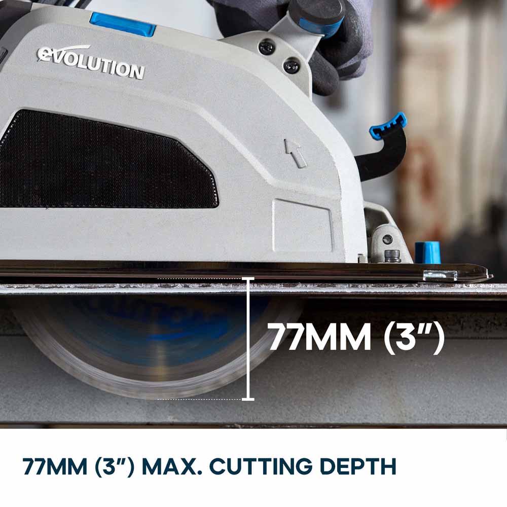 Evolution S210CCS: Metal Cutting Circular Saw with 8-1/4 in. Mild Steel Cutting Blade and Chip Collection