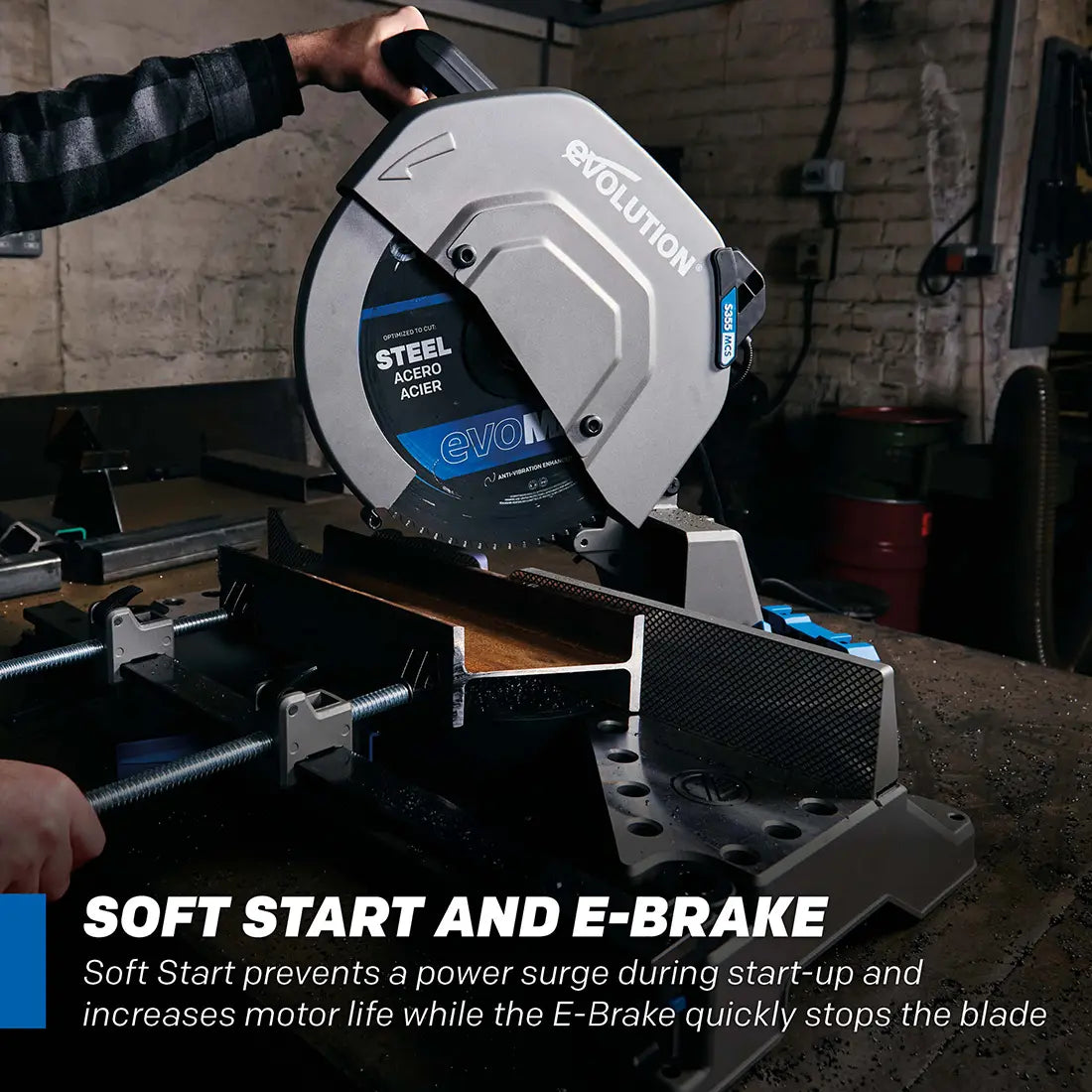 Evolution S14MCS: Metal Cutting Mitering Chop Saw With 14 in. EVOMAX14ST  Blade | Heavy Duty
