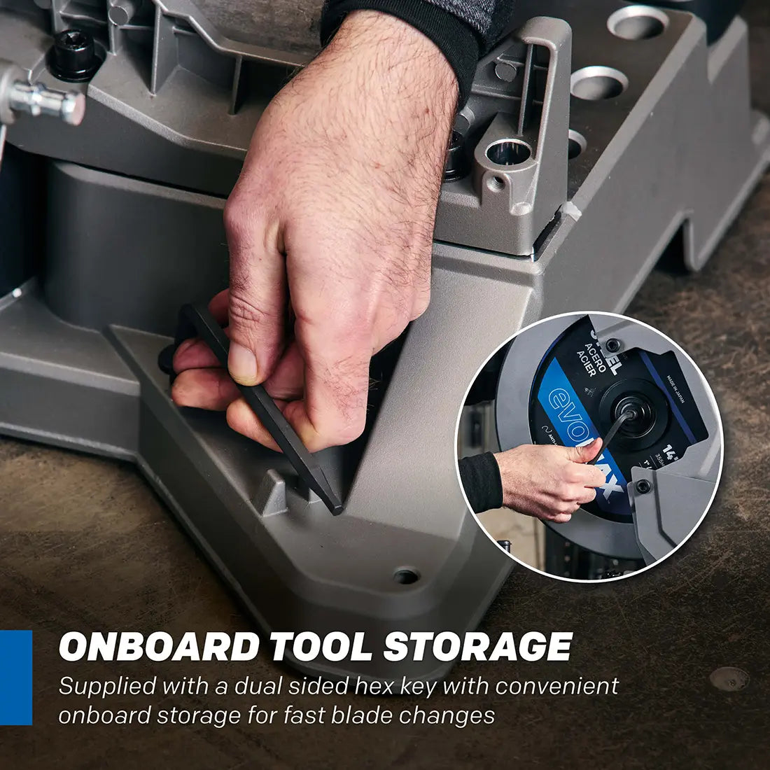 Evolution S14MCS: Metal Cutting Mitering Chop Saw With 14 in. EVOMAX14ST  Blade | Heavy Duty