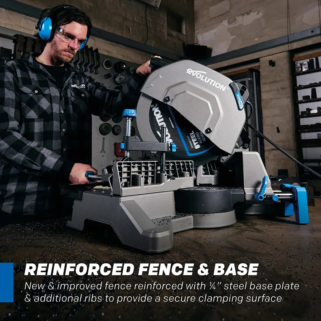 Evolution S14MCS: Metal Cutting Mitering Chop Saw With 14 in. EVOMAX14ST Blade | Heavy Duty