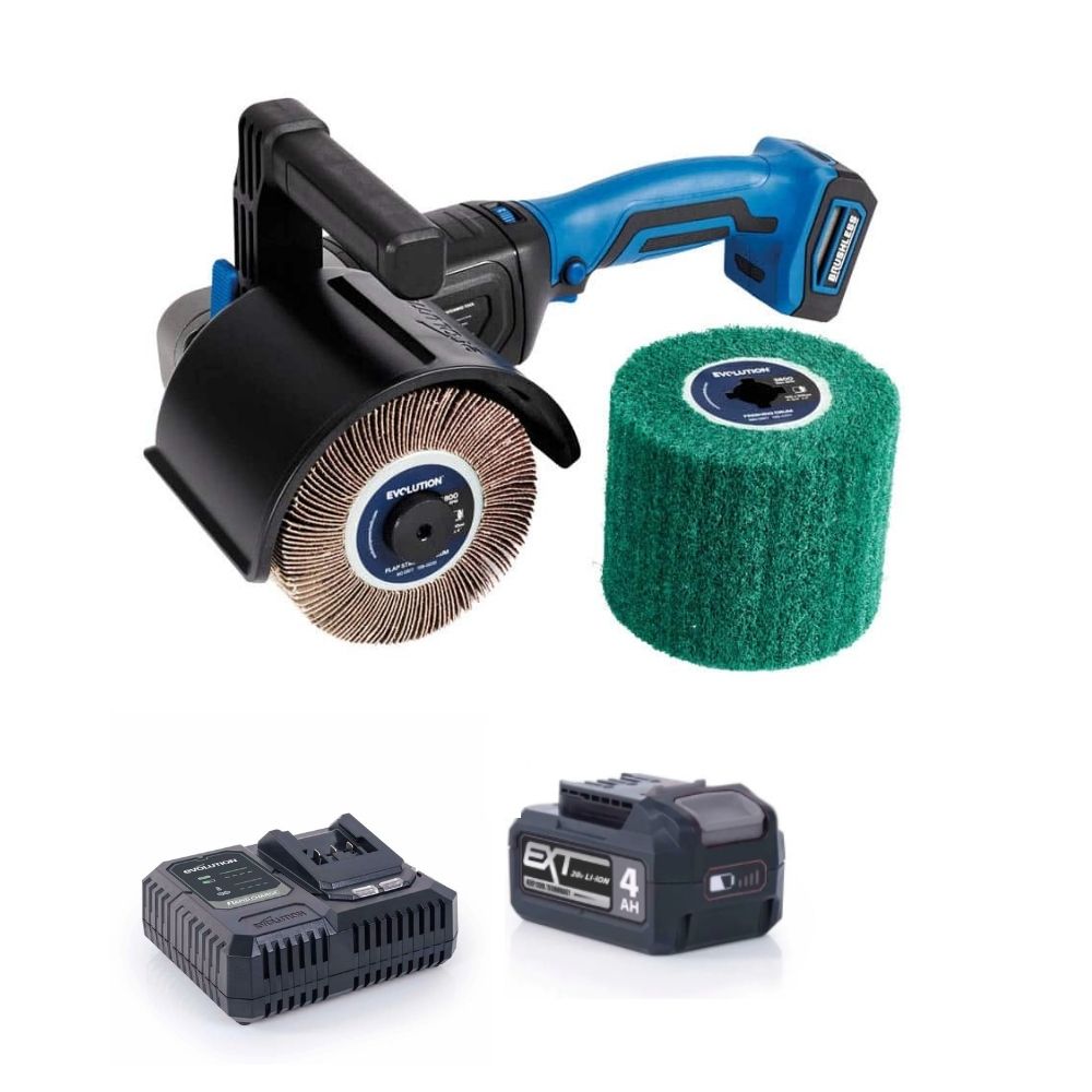 Evolution 20V Cordless Surface Conditioning Tool | S4SCT-Li + Single Port Fast Charger & 5Ah Battery
