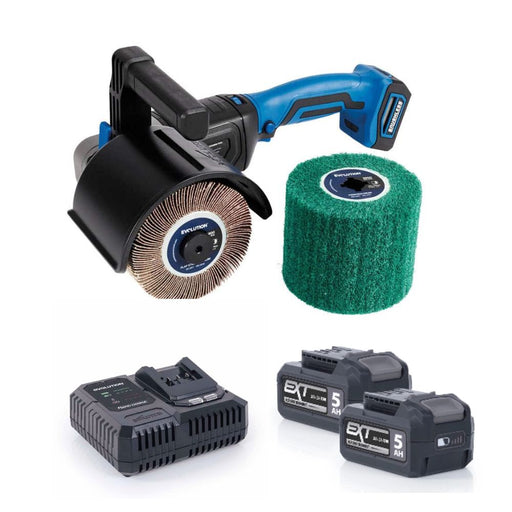 Evolution 20V Cordless Surface Conditioning Tool | S4SCT-Li + Single Port Fast Charger & 2 × 5Ah Batteries