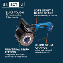 Evolution 20V Cordless Surface Conditioning Tool | S4SCT-Li + Single Port Fast Charger & 5Ah Battery