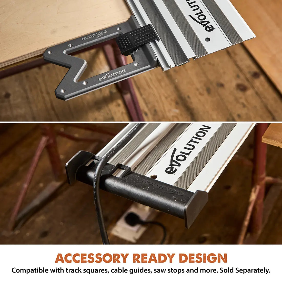 Evolution Cordless R185CCSX-Li 7-1/4 Track Compatible Circular Saw Bundle
