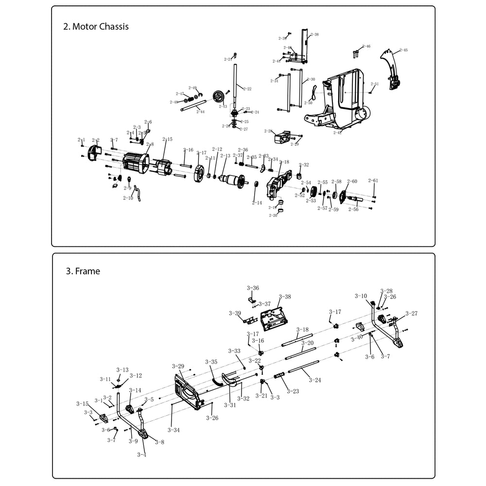 Piezas de repuesto para Evolution R10TS / R10TBLX (Sección 2)