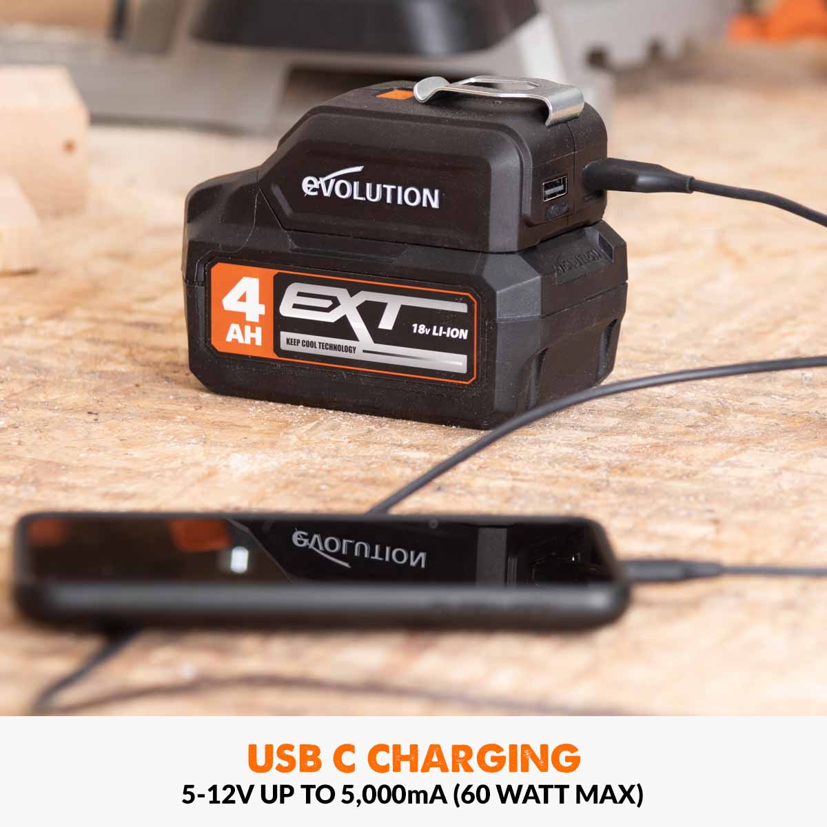 Evolution EXT Cordless USB Charger and LED Light